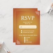 Modern Terracotta Romantic Wedding RSVP Karte (Vorderseite/Rückseite Beispiel)