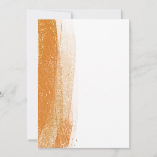 Modern Terracotta Rust Gold Foil Boho Hochzeit Einladung (Rückseite)