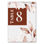 Modern Terracotta Sketched Folies Tischnummer (Vorderseite)