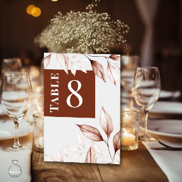 Modern Terracotta Sketched Folies Tischnummer