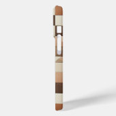 Modern Terracotta & Tan Geometric Phone Case (Rückseite / Links)