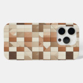Modern Terracotta & Tan Geometric Phone Case (Rückseite (Horizontal))