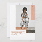 Modern Terracotta Typography Grad Party Photo Einladung (Rückseite)