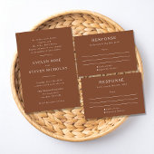 Modern Terracotta Wedding RSVP Karte
