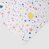 Modern Terrazzo Confetti Dots Pattern Pastel Seidenpapier (Ausschnitt)