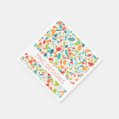 Modern Terrazzo Farbenfrohe Architektur NAME Serviette (Ecke)