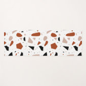 Modern Terrazzo Geometric Aesthetic Boho Yoga Mat Yogamatte (Vorderseite (Horizontal))