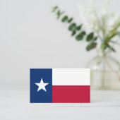 Modern Texas Business Card, Texas Flag / USA Visitenkarte (Stehend Vorderseite)