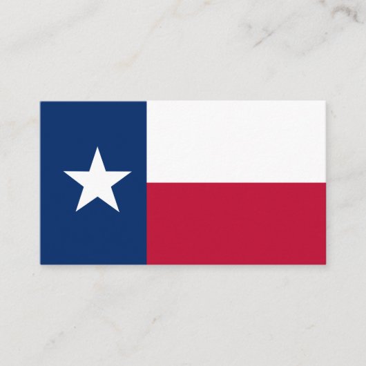 Modern Texas Business Card, Texas Flag / USA Visitenkarte (Vorderseite)