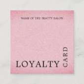 Modern Textil Pink Beauty Loyalty Card Treuekarte (Vorderseite)
