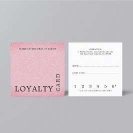 Modern Textil Pink Beauty Loyalty Card Treuekarte