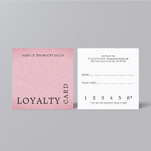 Modern Textil Pink Beauty Loyalty Card Treuekarte