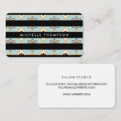 Modern Textile with Stripes Visitenkarte (Vorne/Hinten)