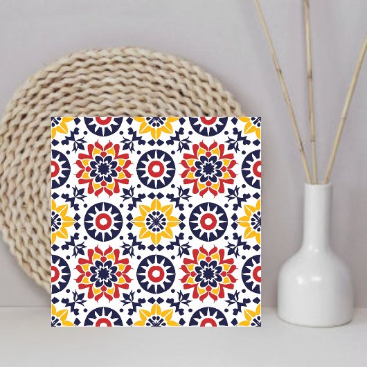 Modern Texture Mexican Papel Picado Colorful Fliese