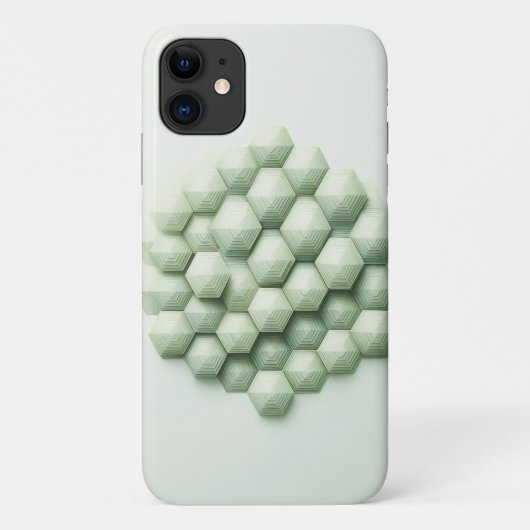 Modern Textured Geometric Hexagons - Elegant Mint Case-Mate iPhone Hülle (Rückseite)