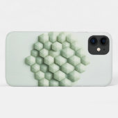 Modern Textured Geometric Hexagons - Elegant Mint Case-Mate iPhone Hülle (Rückseite (Horizontal))