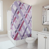 Modern texturierter Mauve gestreift Duschvorhang (Beispiel)