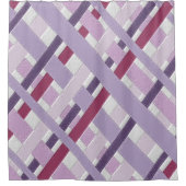 Modern texturierter Mauve gestreift Duschvorhang (Vorderseite)
