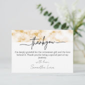 Modern Thank You Card For Retirement Gifts (Stehend Vorderseite)
