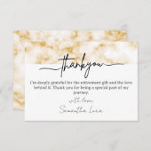Modern Thank You Card For Retirement Gifts (Vorne/Hinten)