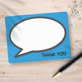 Modern Thank You Comic Book Pop Art Speech Bubble Post-it Klebezettel