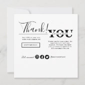 Modern Thank You For Shopping Small Branding Dankeskarte (Vorderseite)