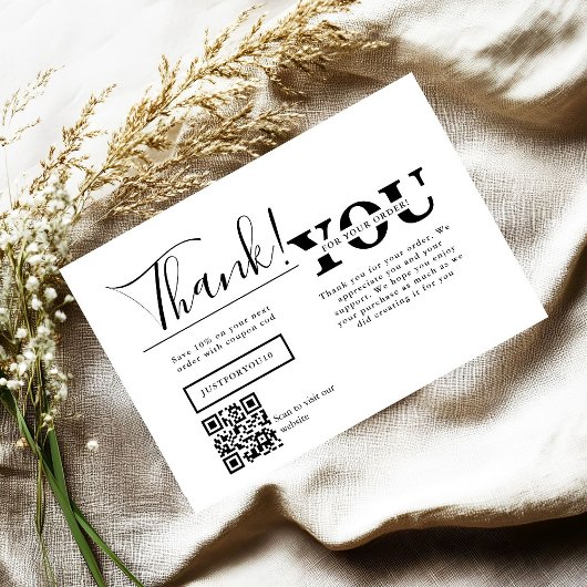 Modern Thank You For Shopping Small Branding Dankeskarte