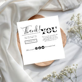 Modern Thank You For Shopping Small Branding Dankeskarte