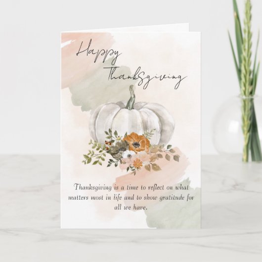 Modern Thanksgiving Karte (Vorderseite)