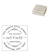Modern The Future Mr. & Mrs. Wedding Rücksendeadre Gummistempel (Stempel)