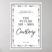 Modern The Future Mr. Wedding Engagement Party Poster (Vorne)
