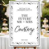 Modern The Future Mr. Wedding Engagement Party Poster