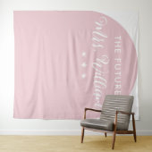 Modern The Future Mrs. Brautparty Pink Arch Wandteppich (Beispiel (Horizontal))