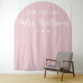 Modern The Future Mrs. Brautparty Pink Arch Wandteppich (Beispiel)