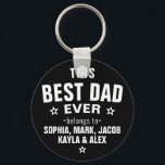 Modern This BEST DAD EVER Belongs To Father's Day Schlüsselanhänger<br><div class="desc">Personalized This BEST DAD EVER Daddy Belongs To Star Father's Day Keychain
Personalize it with the names of your kids.</div>