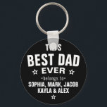 Modern This BEST DAD EVER Belongs To Father's Day Schlüsselanhänger<br><div class="desc">Personalized This BEST DAD EVER Daddy Belongs To Star Father's Day Keychain
Personalize it with the names of your kids.</div>