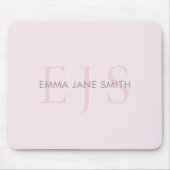 Modern Three Letter Intial Monogram Mousepad (Vorne)