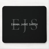 Modern Three Letter Intial Monogram Mousepad (Vorne)