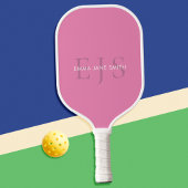 Modern Three Letter Intial Monogram Pickleball Schläger