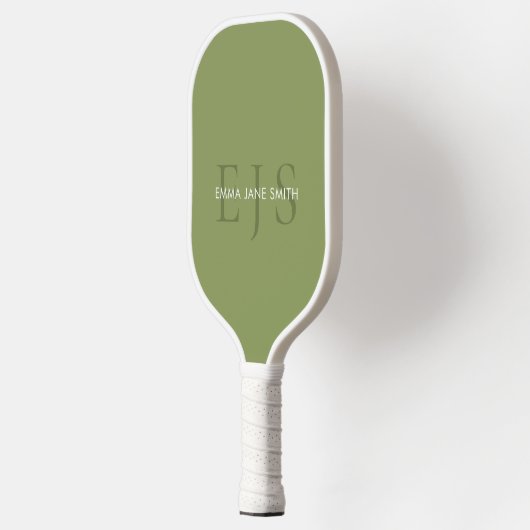 Modern Three Letter Intial Monogram Pickleball Schläger (Links)