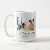 Modern Three-Photo Holiday Family Collage Kaffeetasse (Links)