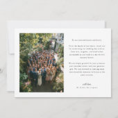 Modern Three Photo Wedding Thank You Card Dankeskarte (Rückseite)