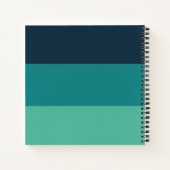 Modern Three Stripe Green Name Notizblock (Rückseite)