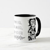Modern Three Wise Monkeys Graphic T-Shirt  Tasse (VorderseiteRechts)