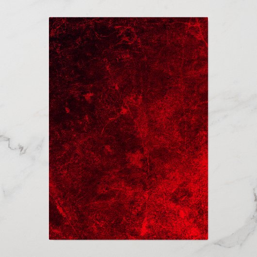 Modern Tiara Floral Red Gold Quinceanera Foil Invi Folieneinladung (Rückseite)