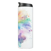 Modern tie dye Thermal Tumbler Thermosbecher (Nach rechts gedreht)