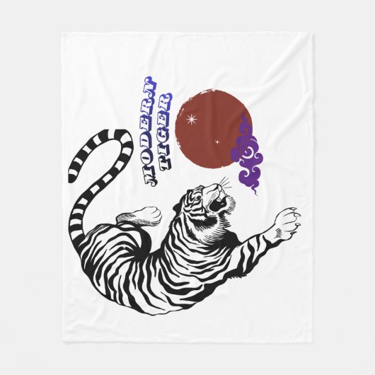 Modern Tiger Graphic Art Fleecedecke (Vorderseite)