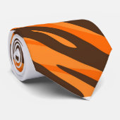 Modern Tiger Pelzmuster Krawatte (Gerollt)