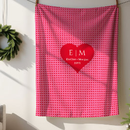 Modern Timeless Love Hearts Personalized Valentine Sherpadecke