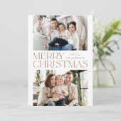 Modern Toffee Frohe Weihnachten 2 Foto (Stehend Vorderseite)